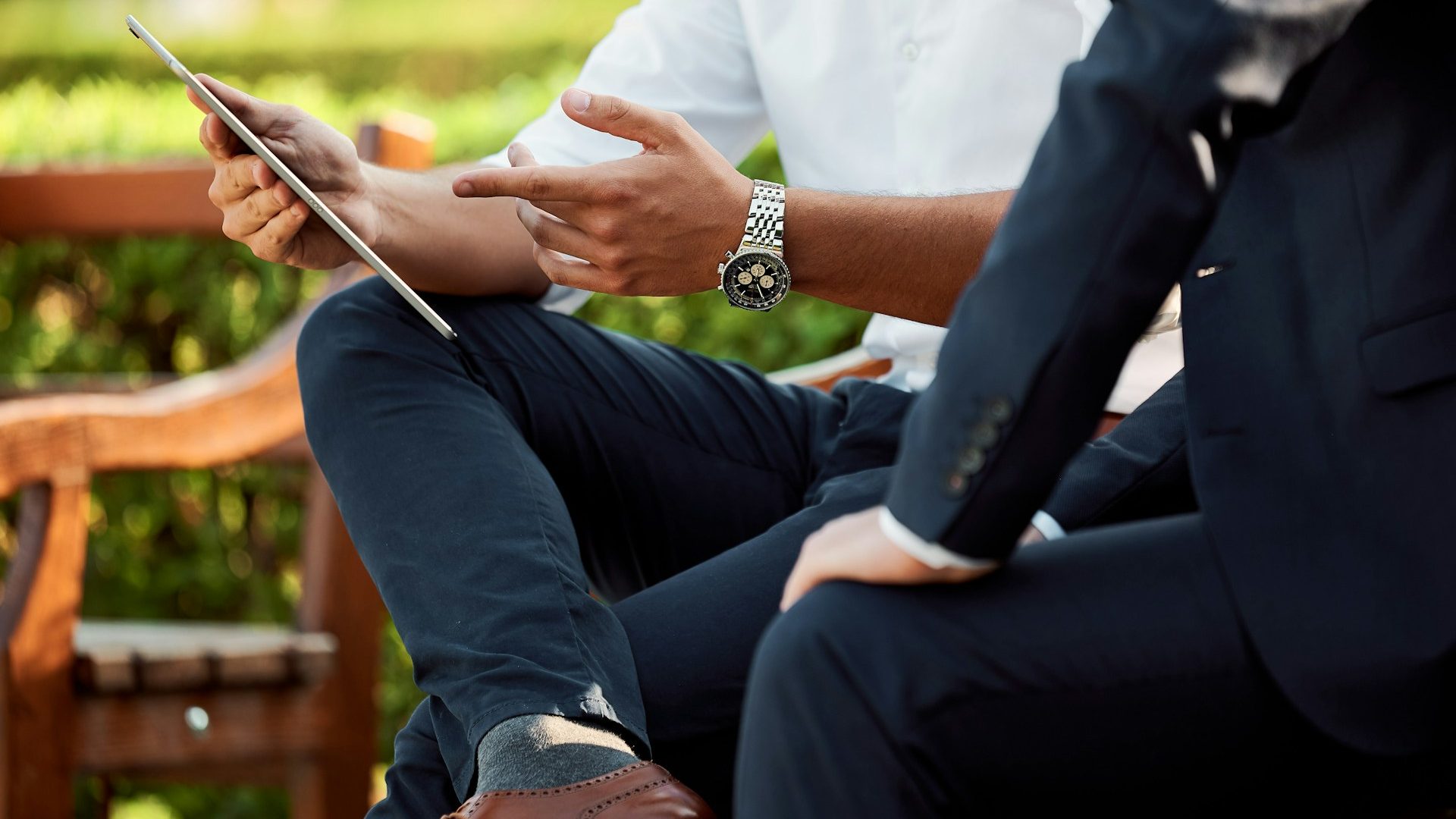 two people sitting during day